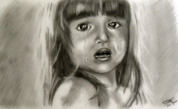 Ребенок плачет рисунок