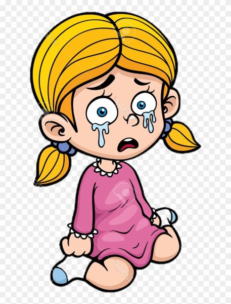Плачущая девочка мультяшка