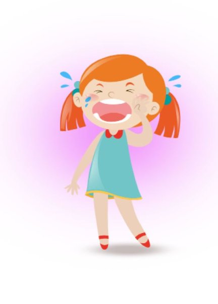 Девочка плачет вектор
