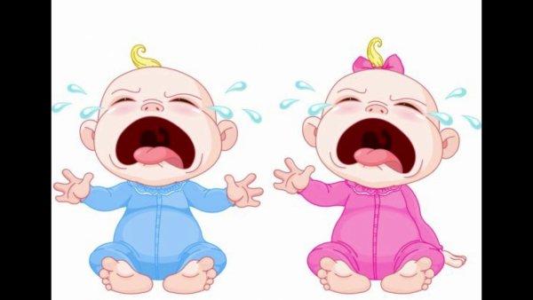 Ребенок плачет мультяшный