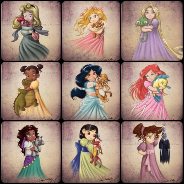 Принцессы Диснея в детстве