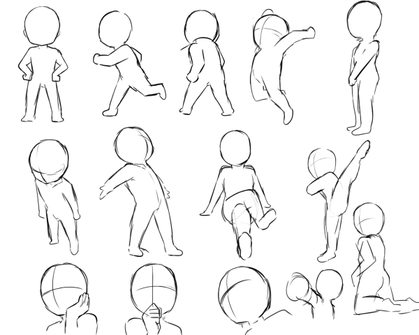 Позы для рисования дкьскик