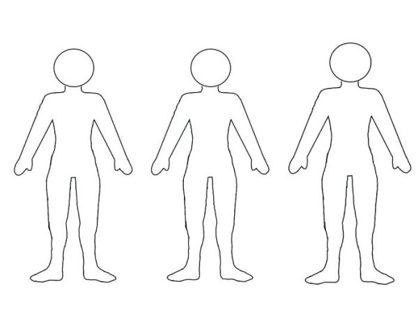 Трафарет куклы