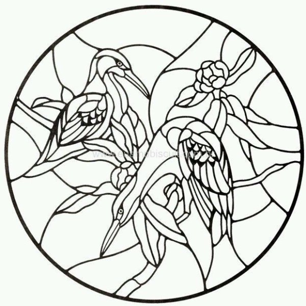 Витражная роспись трафареты