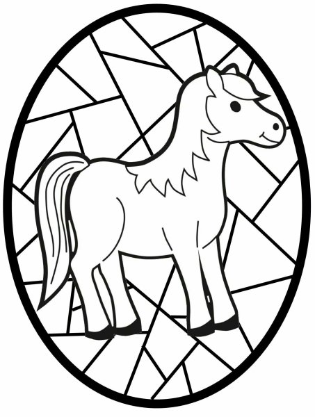 Витраж раскраска для детей