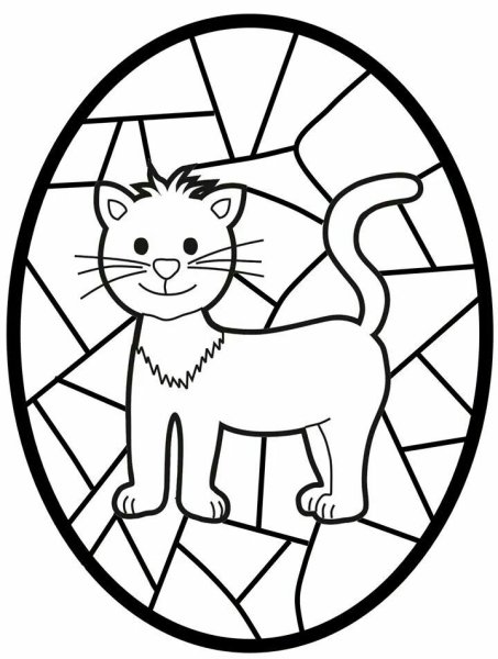 Трафарет для витража для детей