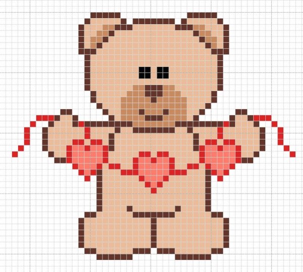 Рисунку по клеткам мишеа