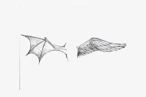 Тату Крылья демона