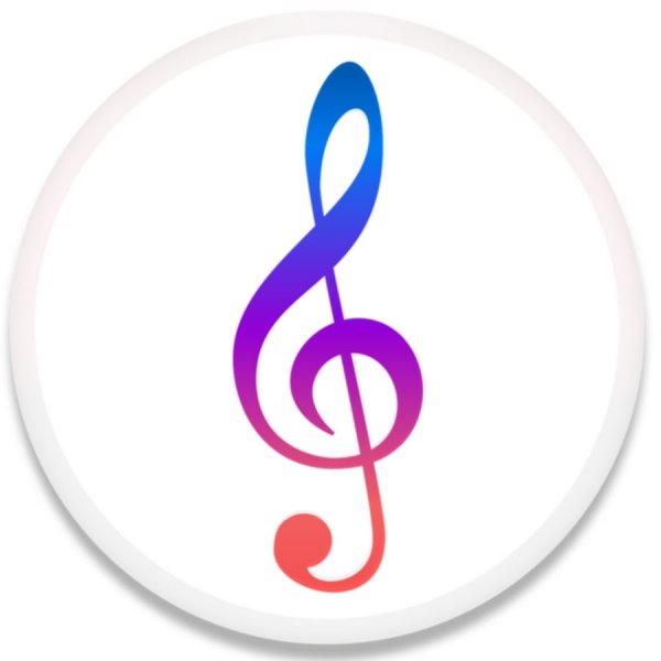 Скрипичный ключ в круге