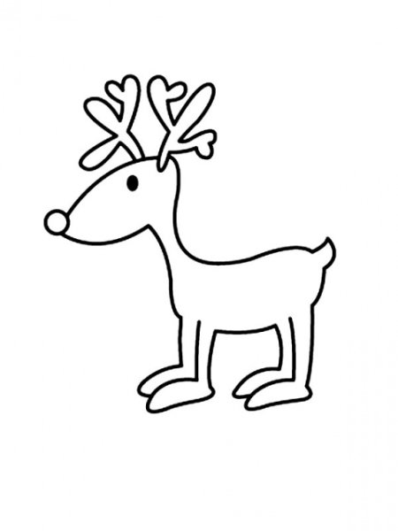 Трафарет оленя для детей