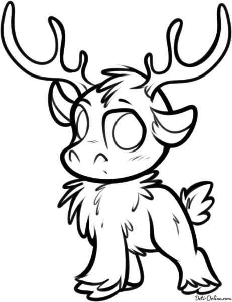 Новогодний олень рисование с детьми
