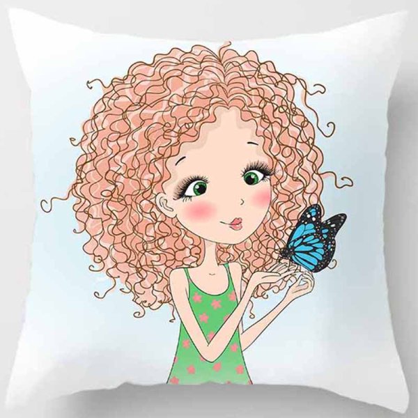 Девочка с кудряшками вектор