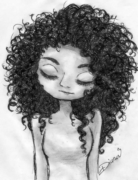 Причёски для рисования кудрявые