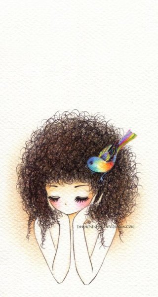 Кудряшки акварель