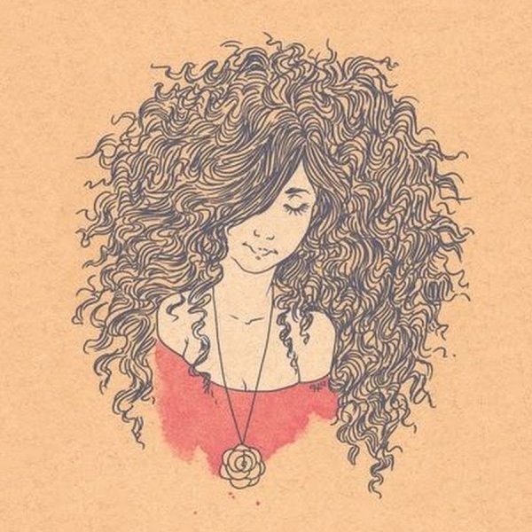 Картина девушка с кудрями