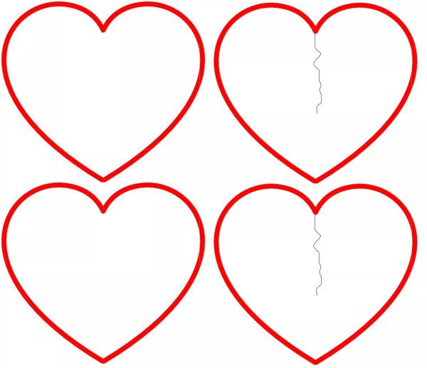 Маленькие сердечки для срисовки