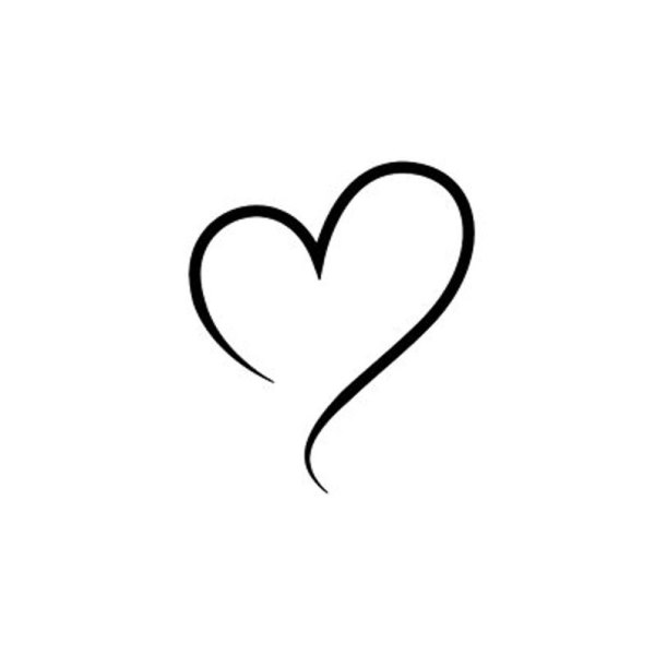 Сердечко тату эскиз