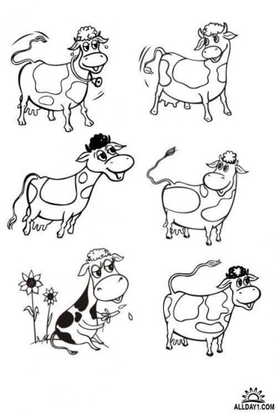 Корова рисунок