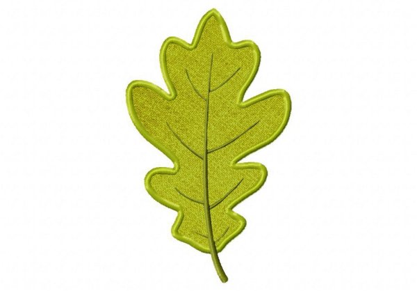 Дубовый лист трафарет