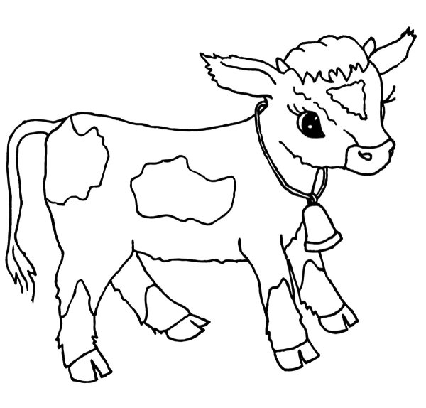 Коровка раскраска для детей