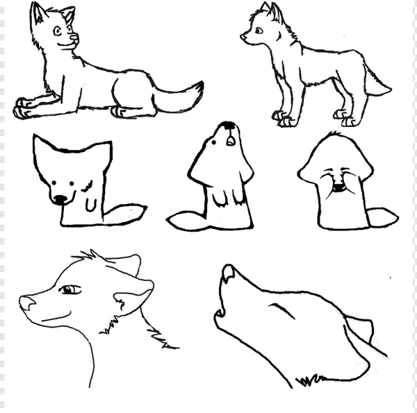 Тату волка Минимализм