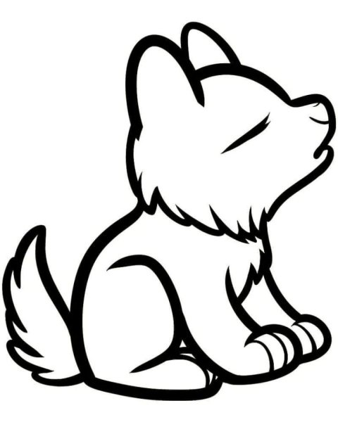 Тату голова волка