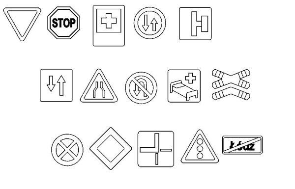 Дорожные знаки раскраска
