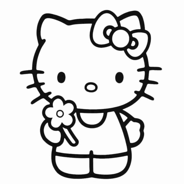 Детская раскраска Хелло Китти
