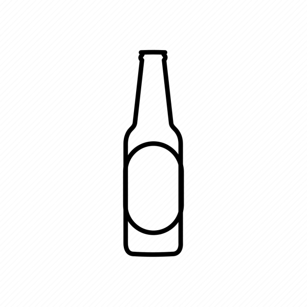 Бутылка пива контур