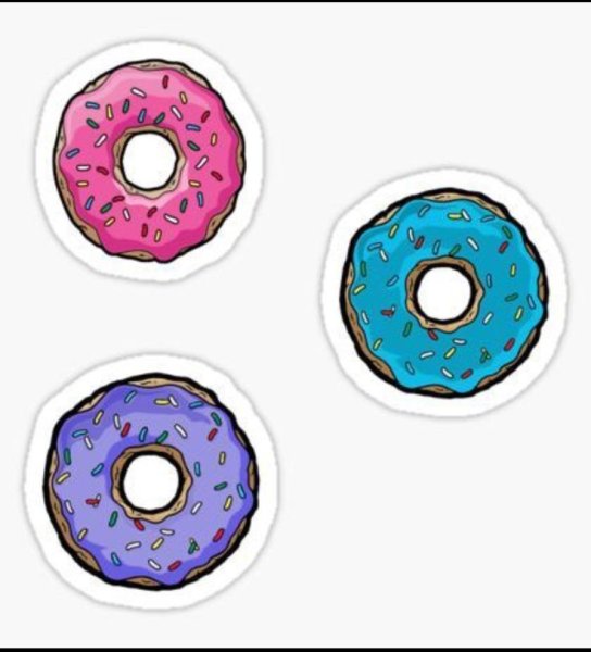 Наклейки пончики
