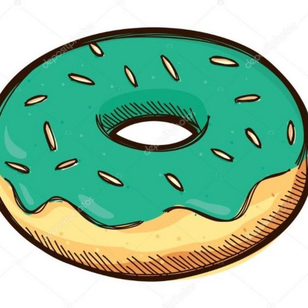 Срисовка пончика легкая