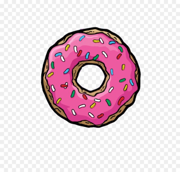 Пончик на белом фоне