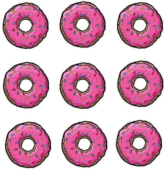 Наклейки пончики