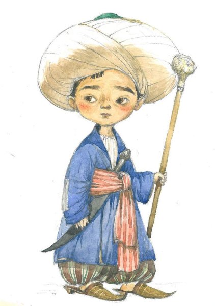 Маленький МУК (курьер «маленький МУК» В.Гауф),разукрашка