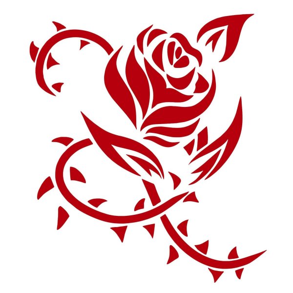 Роза в стиле трайбл