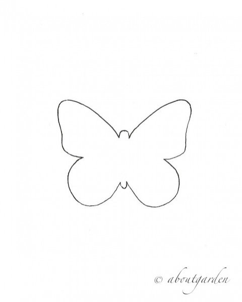 Бабочка маленькая шаблон