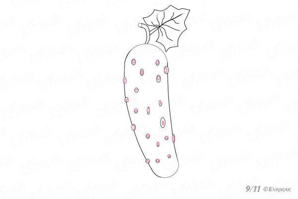 Огурец раскраска