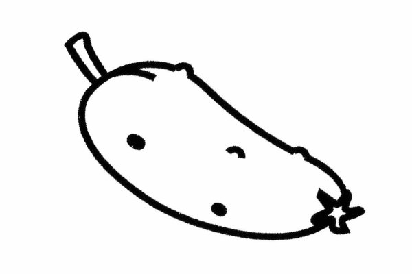 Огурец для раскрашивания детям