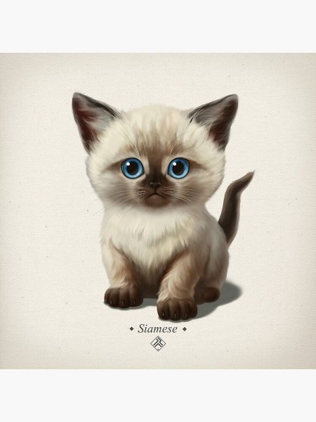 Сиамский кот мультяшный