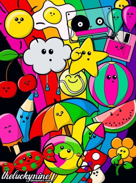 Прикольные яркие рисунки