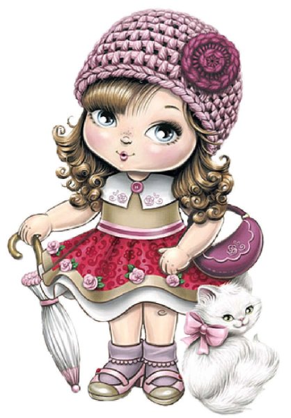 Кукла раскраска для малышей