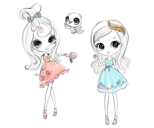 Кукла рисунок карандашом