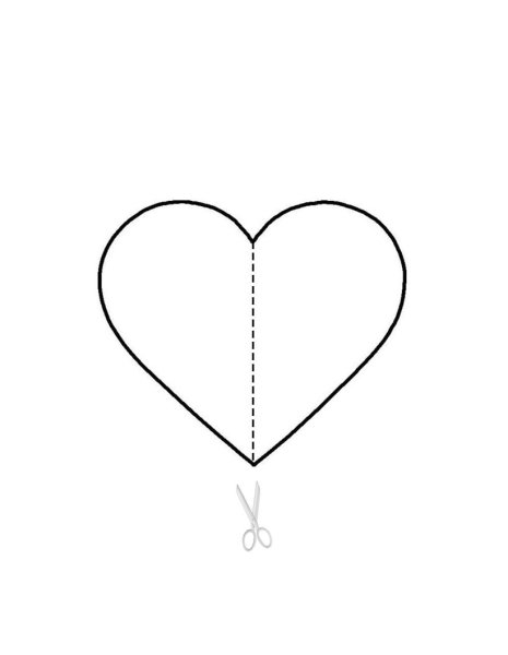 Половина сердечка