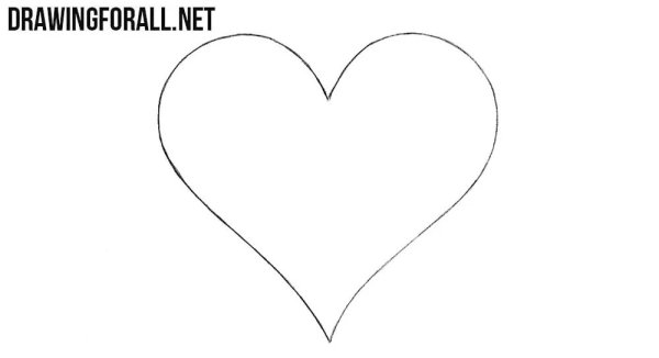 Рисунок сердца для аппликации