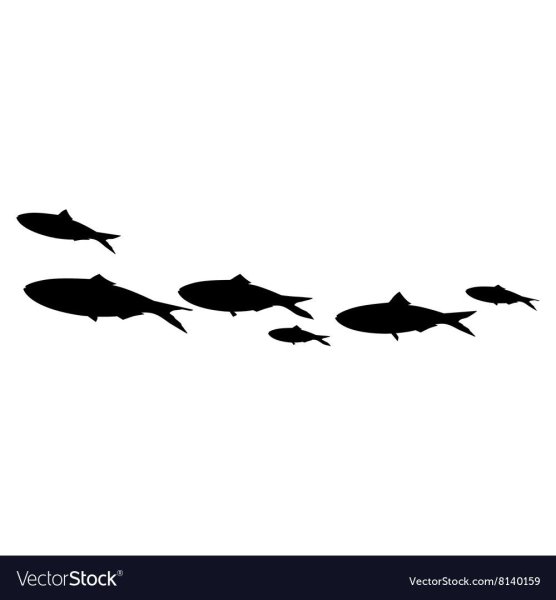 Стая рыб вектор