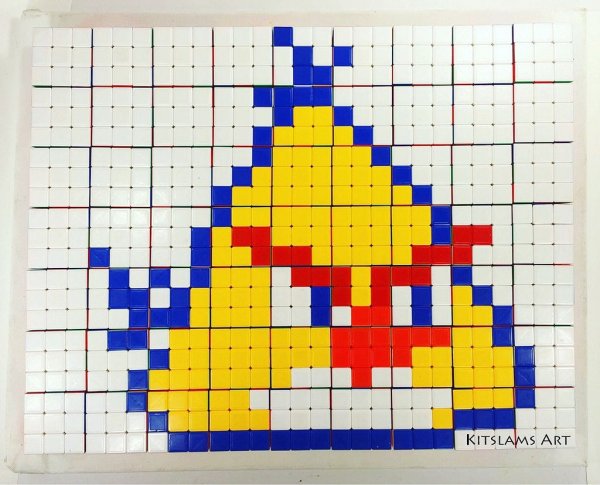 Мозаика из кубиков Рубика