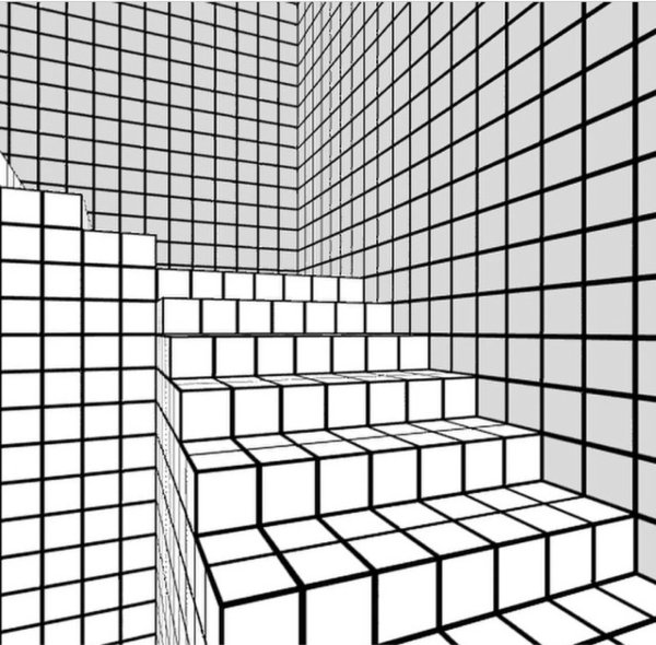 Объемные фигуры по клеточкам