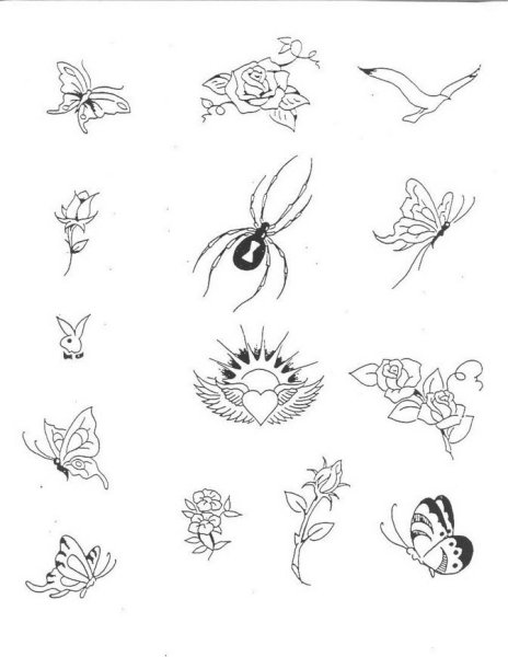 Эскизы тату маленькие