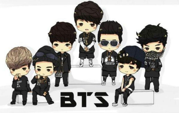 Корейская группа BTS мультяшки