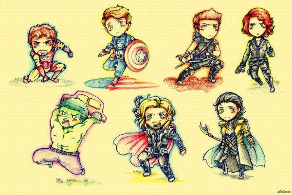 Чиби Какаси Хатакэ карандашом